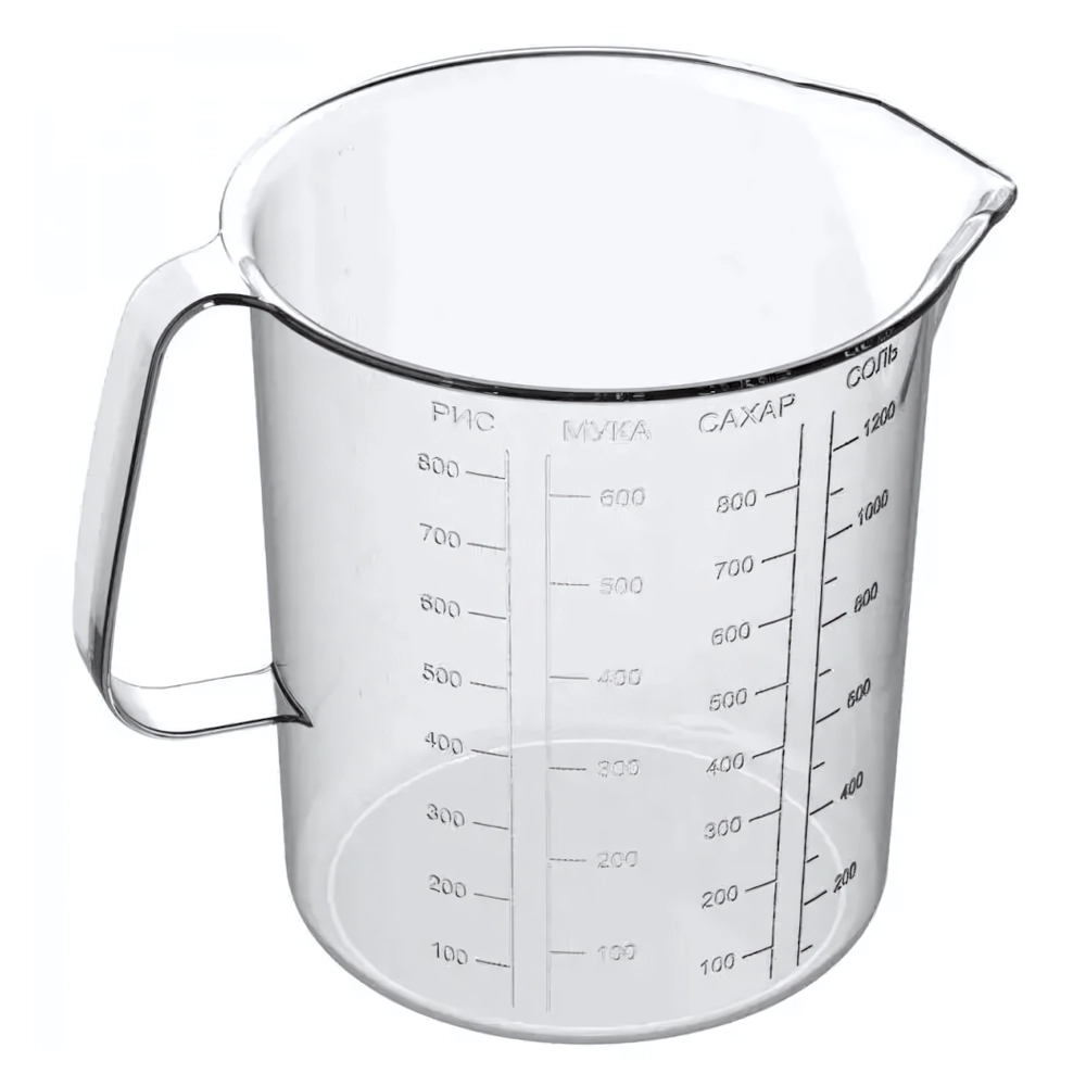 КРУЖКА МЕРНАЯ 1Л (Бесцветный)