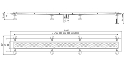 ТП-50A-800 Душевой трап лоток вертикальный Dn50