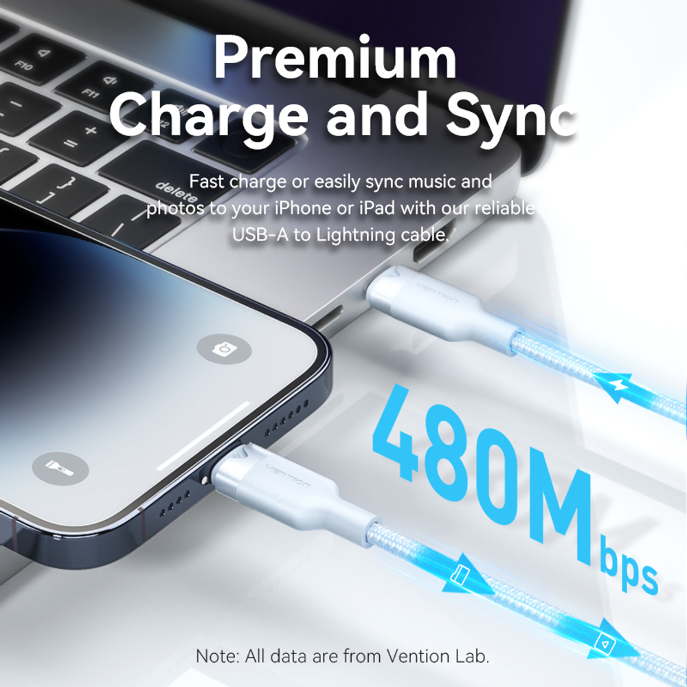 USB 2.0 Type-C Male to Lightning Male 3A Cable 1M Black Aluminum Alloy Type