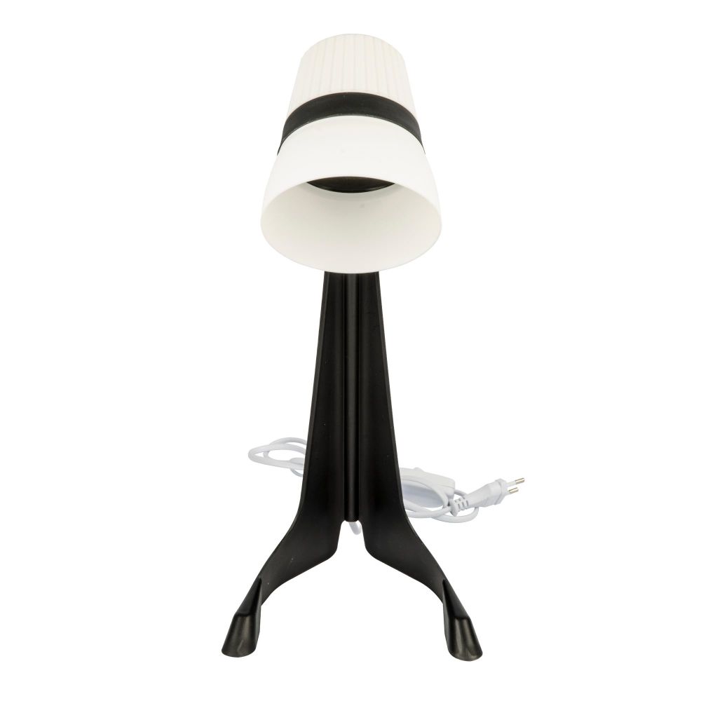 ULO-K22 D-E14-A BLACK-WHITE Светильник настольный. 40W. Цоколь E14. Механический выключатель. Черный с белым. ТМ Uniel