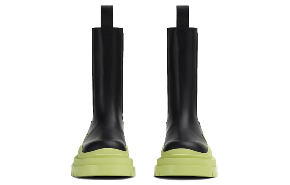 Bottega Veneta Tire Chelsea Boots Women"s Black Green