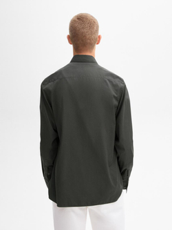 Massimo Dutti Хлопковая рубашка, зеленый