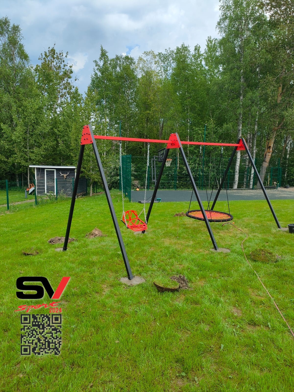 Монтаж уличных качелей Sv Sport Maxi х 2