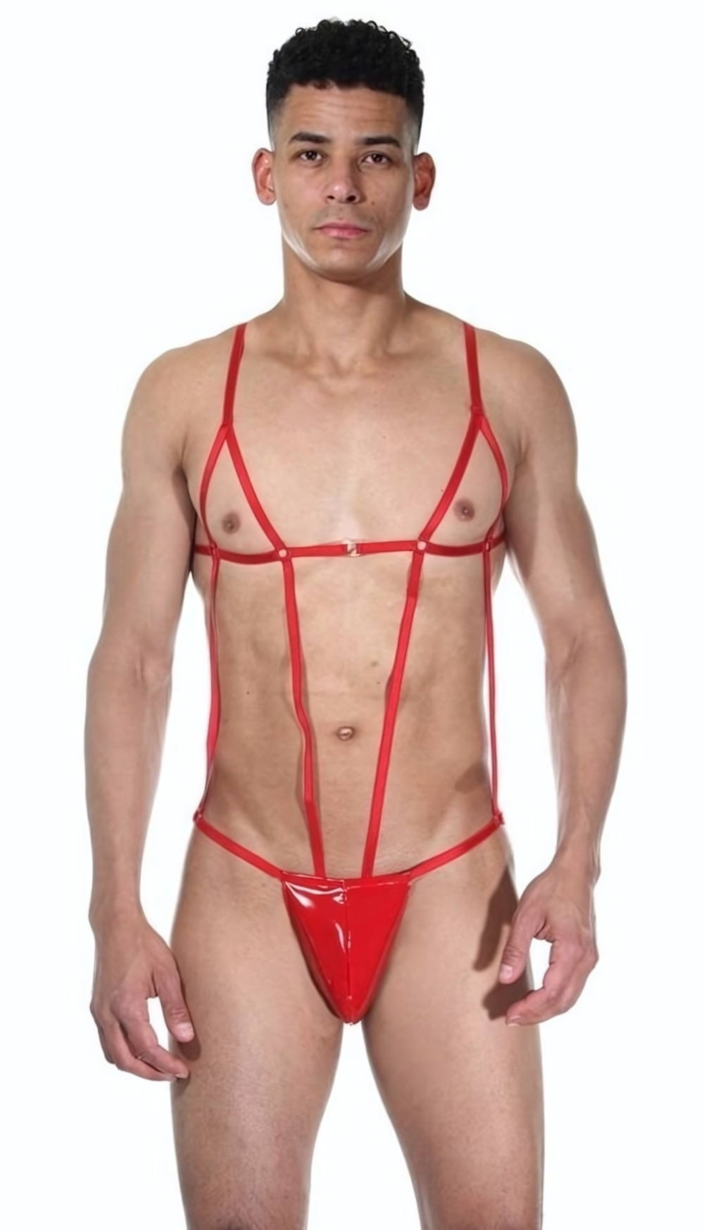 Сексуальное красное мужское боди (Размер: S-M) (Цвет: красный)