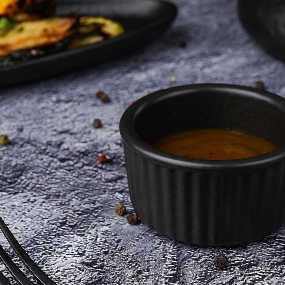 Соусник 90 мл d 7 см h4 см круглый Рамекин Black Raw Stellar P.L. Proff Cuisine [12]