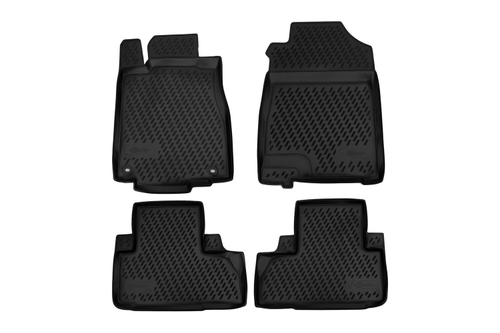 Коврики в салон для HONDA CR-V (IV, IVr), 2011-2018, 4 шт. (Повышенная устойчивость, повышенная износостойкость) FORMAT.CARHND00013