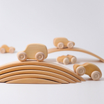 Набор деревянных машинок "Натуральные", 6 штук