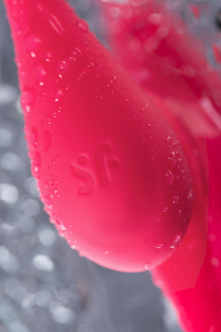 Набор вагинальных шариков Satisfyer YONI, силикон, красный, Ø 2 см.