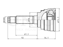 ШРУС внешний UNIO CVJ-20261