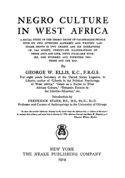 NEGRO CULTURE IN WEST AFRICA | GEORGE W. ELLIS