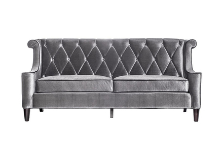 ZW-0844Диван трехместный бархат серый цвет сНЕ-15, 211*89*96см