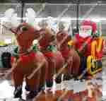 Надувная фигура «Санта и олени»