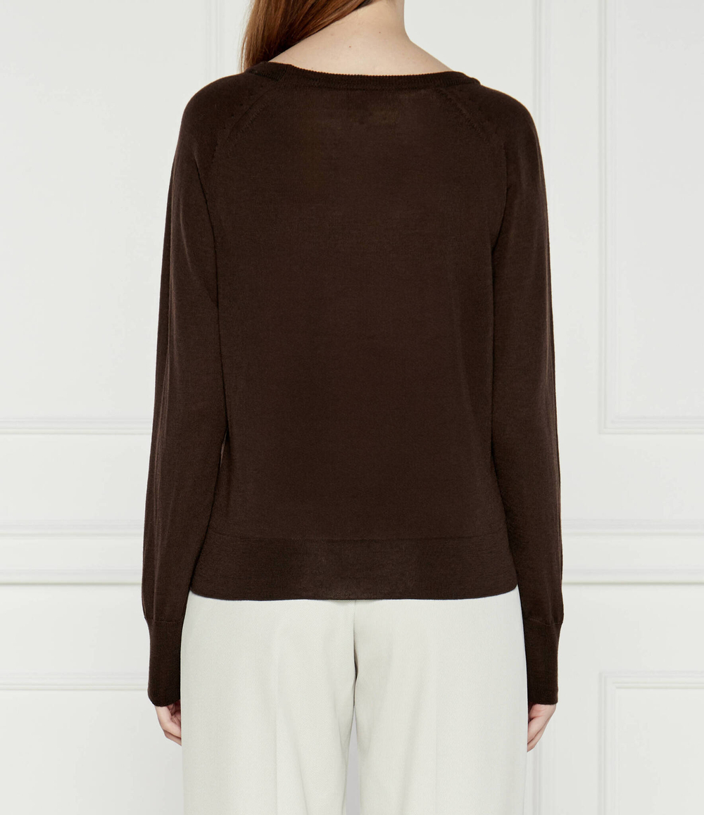 Хлопковый свитер Max Mara Leisure - коричневый(263660886)