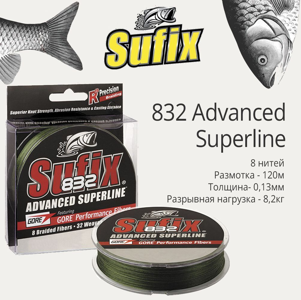 Плетеный шнур для рыбалки Sufix 832 Braid Advanced Superline