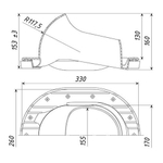 Комплект активной вентиляции: Вентиляционный выход D160 мм не утепленный высота H=700 мм, проходной элемент PROF-21 для металлопрофиля кровельного профнастила С21, турбодефлектор Ø 160 мм, переход на канализационную трубу D110 с вентиляционного выхода 125/160 без уплотнения, коричневый