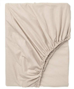 Сатиновая простынь на резинке НАТЕСМИО 200х200 | светло-бежевый