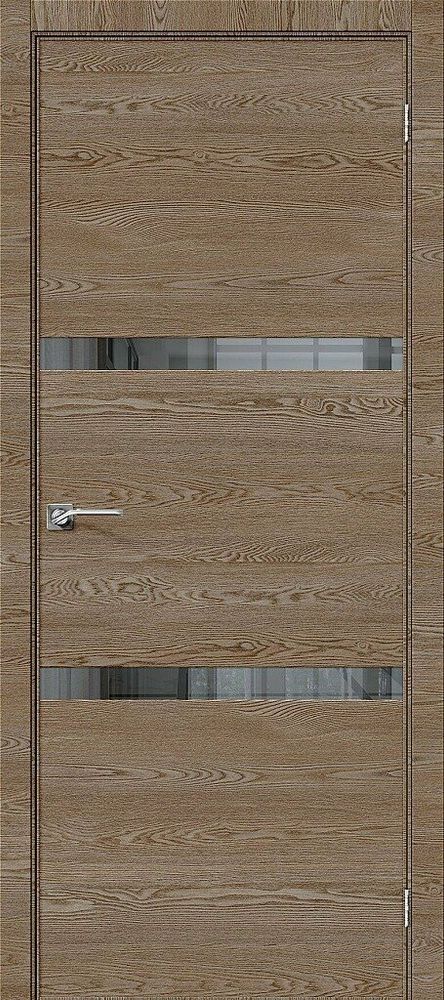 Дверь Порта-55 4AF / Цвет East Skyline / Стекло Mirox Grey / Двери Браво