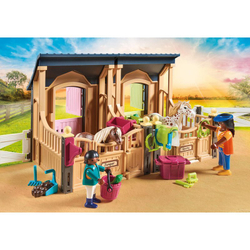 Playmobil - Уроки верховой езды с стойлами для лошадей 70995