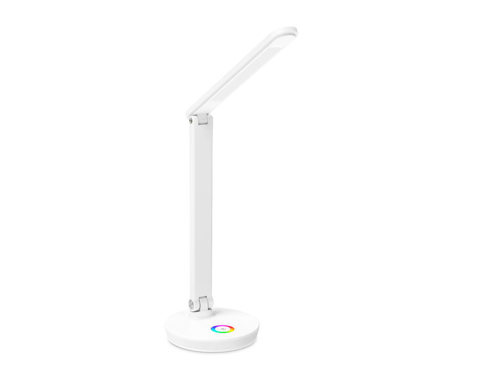 Светильник светодиодный настольный DE534 WH белый LED 2800-6500K+RGB 12W
