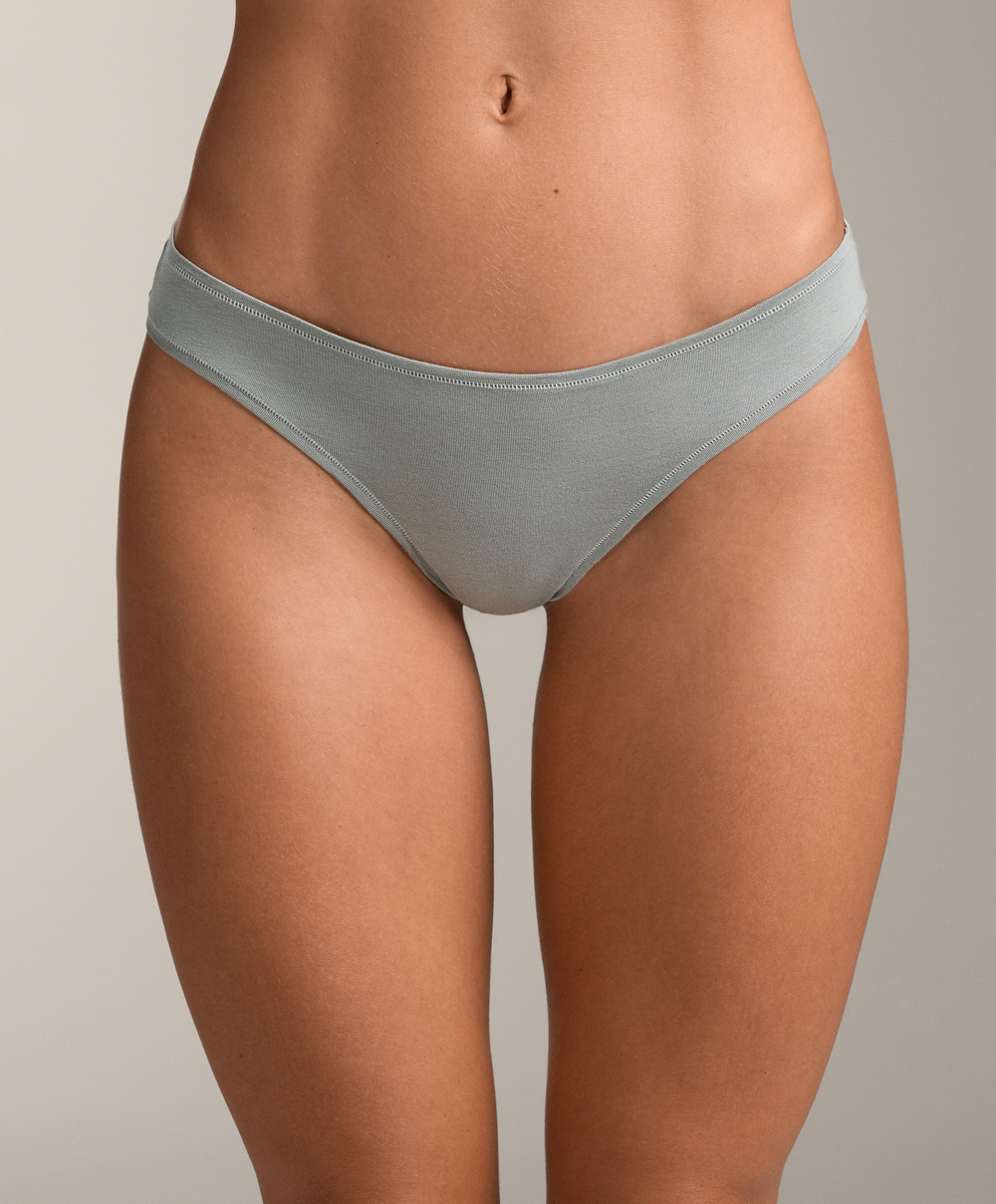 OYSHO Набор из пяти трусиков-стрингов из смесовой хлопковой ткани, норка