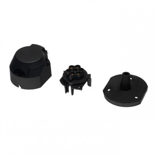 Разъем прицепа пластмассовый 7 конт. (розетка) (LECAR)