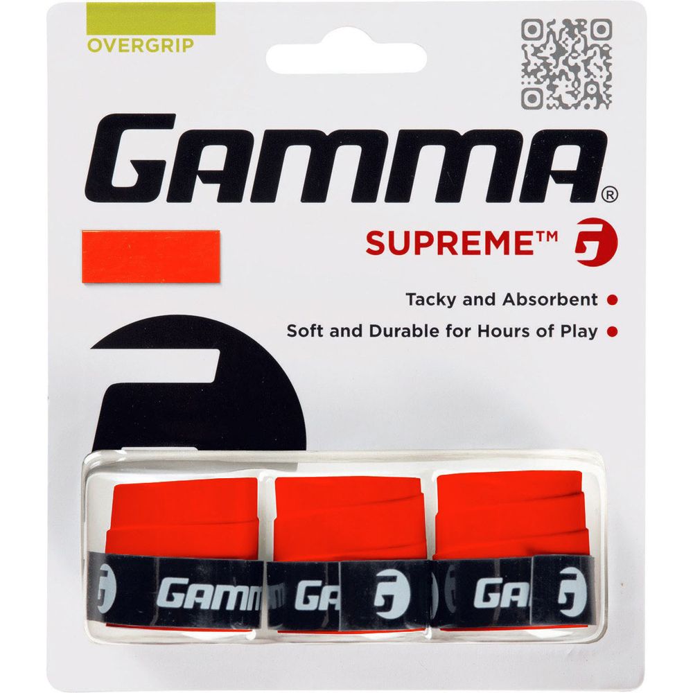 Теннисные намотки Gamma Supreme 3P - красный