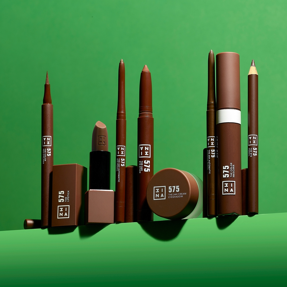 3INA The 24H Cream Eyeshadow - Тушь для ресниц в креме оттенок 575 Brown, 3 ml