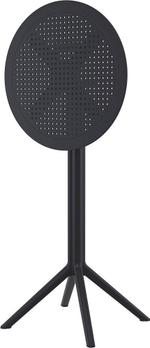 Стол пластиковый барный складной Siesta Contract Sky Folding Bar Table 60, черный