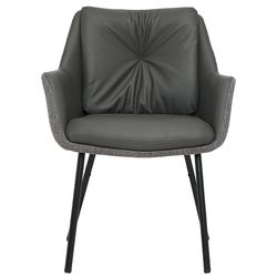 Стул Allar, экокожа, рогожка, серый
