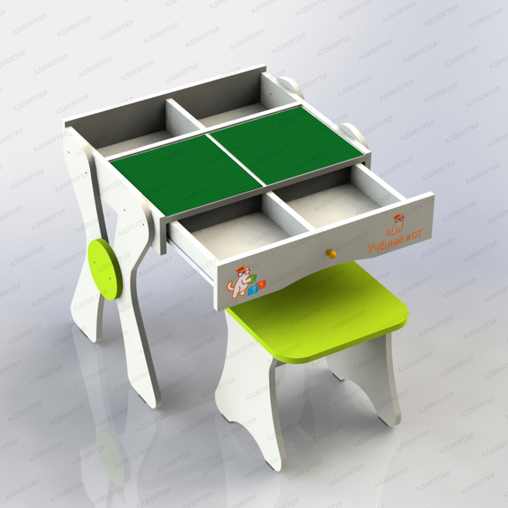 Комплект детской мебели-стол для конструирования 3 в 1 + стул