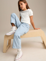 Джинсы карго для девочки Next E29-134, Голубой, Белый