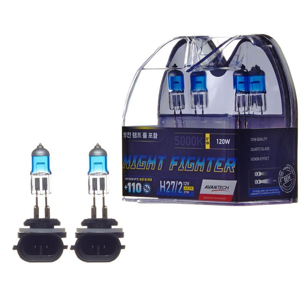 Лампа высокотемпературная Avantech H27/2 12V 27W (50W) 5000K, комплект 2 шт. AB5028