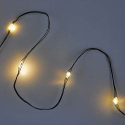 ULD-S2000-200-DGA WARM WHITE IP20 DEW Гирлянда светодиодная Роса. 20м. 200 светодиодов. Теплый белый свет. Провод зеленый. ТМ Uniel