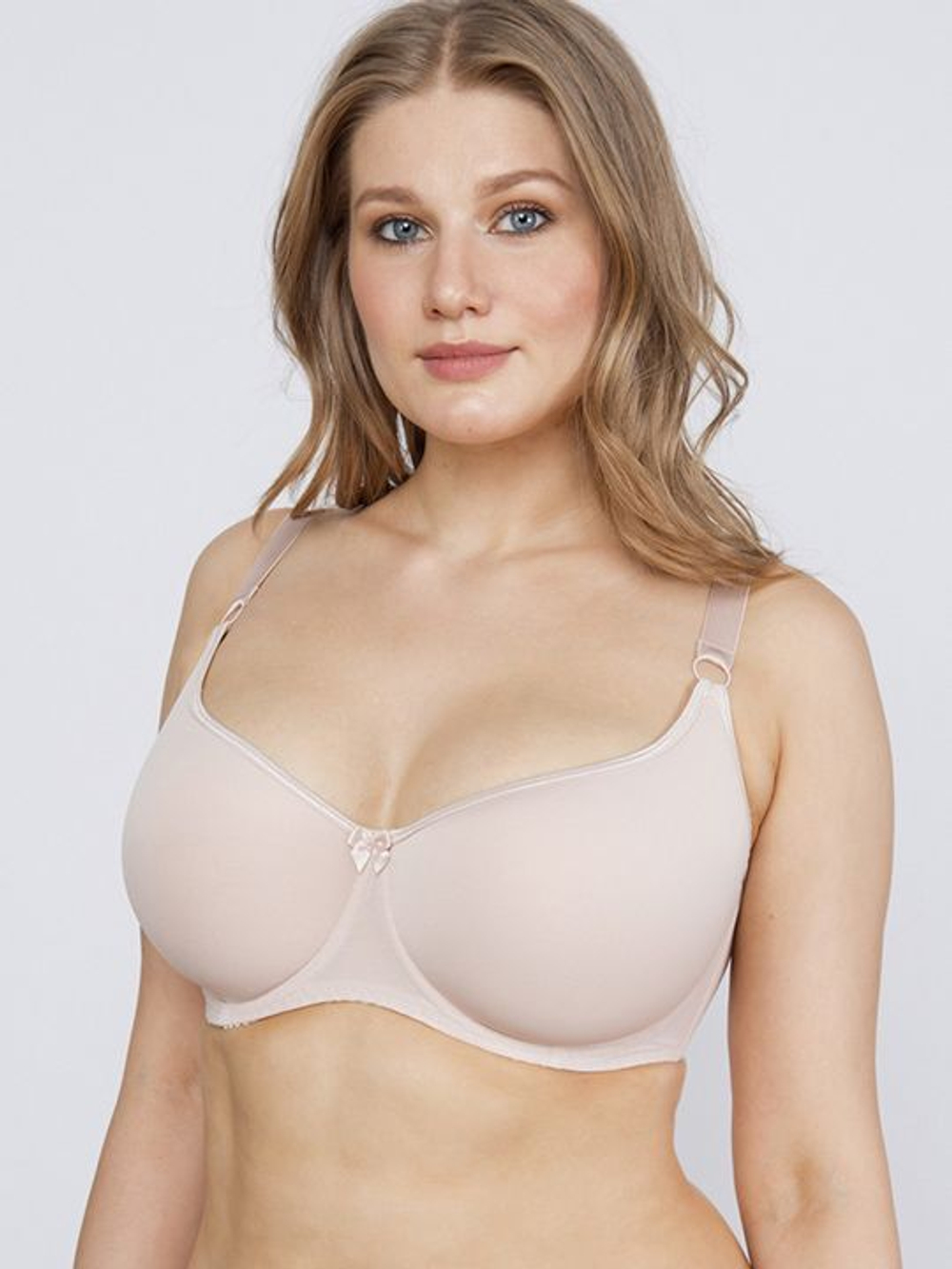 Формованный бюстгальтер из воздухопроницаемого материала (Размер: 95B) (Цвет: пудровый)