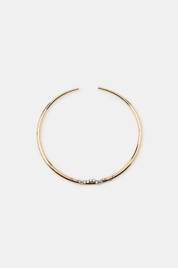 ZARA МЕТАЛЛИЧЕСКИЙ ЧОКЕР СО СТРАЗАМИ, ЗОЛОТИСТЫЙ