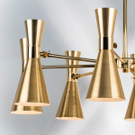 816081 Люстра DUMO 8х40W E14 ЛАТУНЬ/ЗОЛОТО