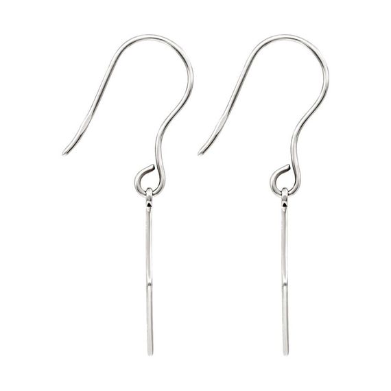 Пентаграмма - ювелирные серьги из серебра 925 пробы, вид сбоку