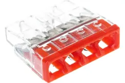 Клемма Wago Cu/Al 4*2,5 с пастой красная 22615