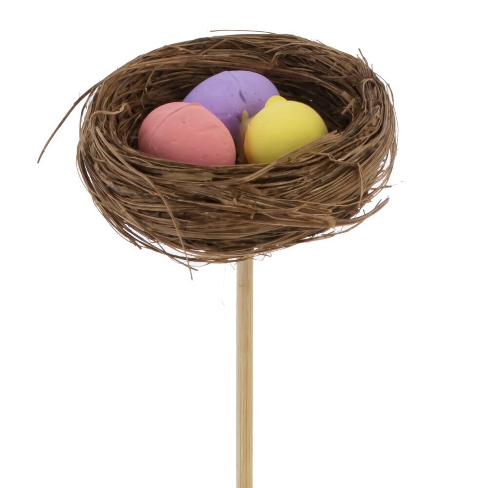 GAEM Изделие декоративное (вставка) "Гнездо пасхальное" (блок 12 шт) (6*2), L6 W6 H25 см, 3в.