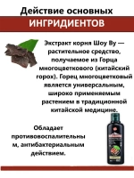 Шампунь против выпадения и седины волос 200 мл.