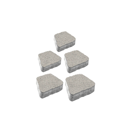 Тротуарная плитка АНТИК - Гранит Белый, комплект из 5 видов плит