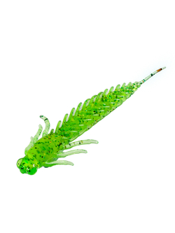 Приманка ZUB-LARVA  80мм(3,2")-5шт, (цвет 351) шартрез с блестками