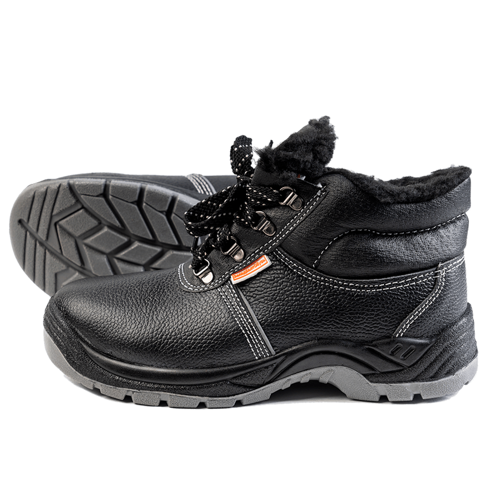 ботинки 4208, кожа, ПУ/ПУ, МБС, иск.мех,черный