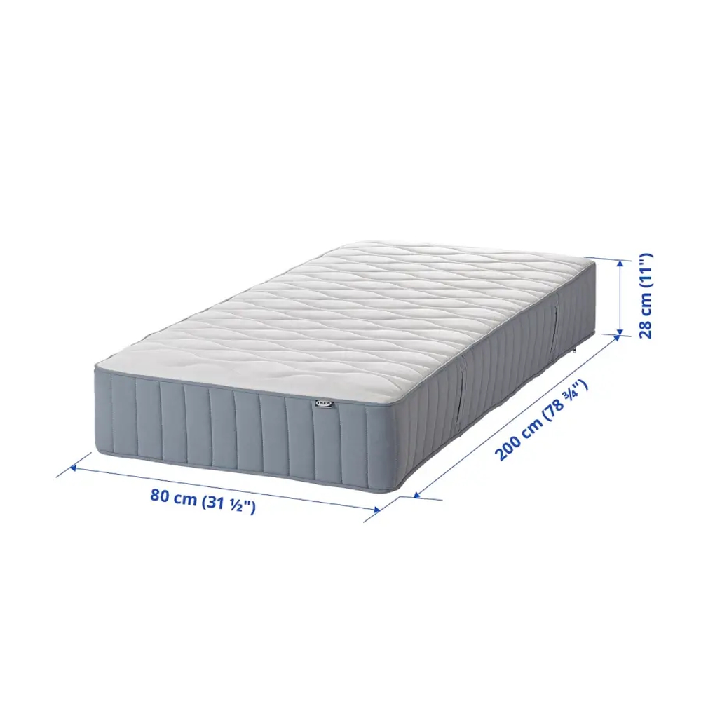 Матрас - VÅGSTRANDA /VАGSTRANDA IKEA/ ВОГСТРАНДА  ИКЕА,  200х80 см, белый/серый