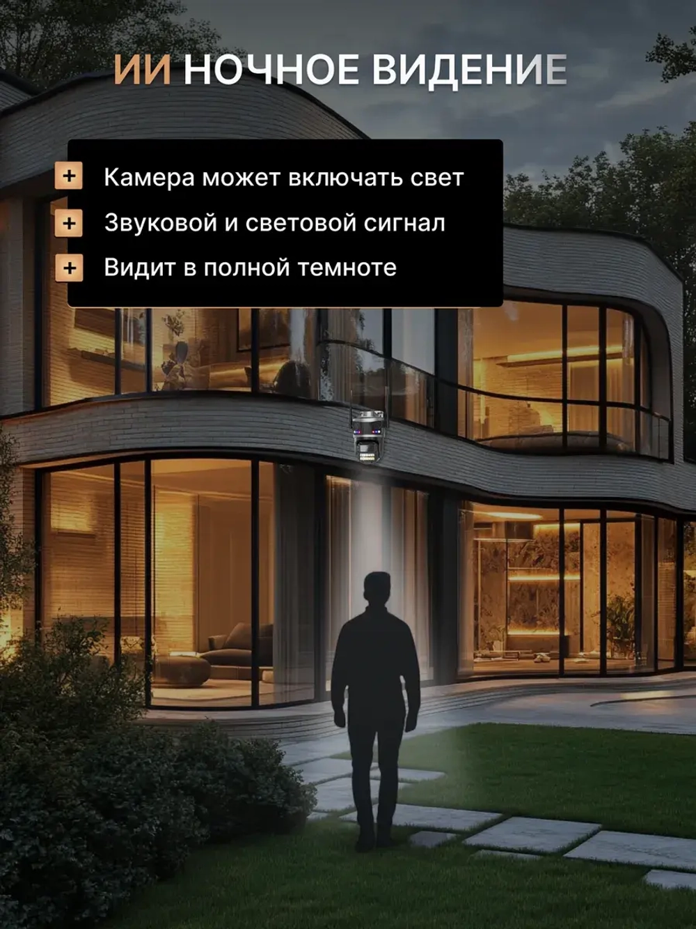 Камера видеонаблюдения уличная для дома Wi-Fi + 128Гб + 3м