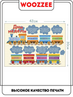 Плакат обучающий "Дни недели 2"