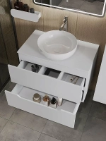 Тумба с раковиной Orange Line 80 Li-80TuwMDF+B07-420W белый