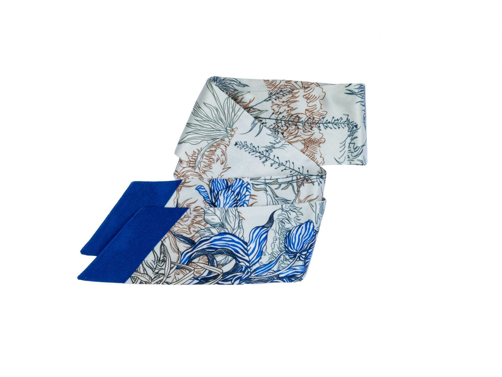 Шелковый твилли шарф Тюльпаны