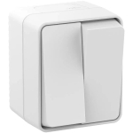 ATLASDESIGN PROFI IP54 О/У 2-клавишный ВЫКЛЮЧАТЕЛЬ, сх.5, 10АХ, БЕЛЫЙ