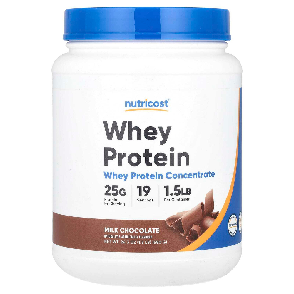 Nutricost, Концентрат сывороточного протеина, молочный шоколад, 680 г (1,5 фунта)